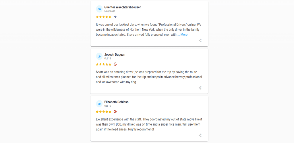 Customer Reviews About Rental Truck Drivers